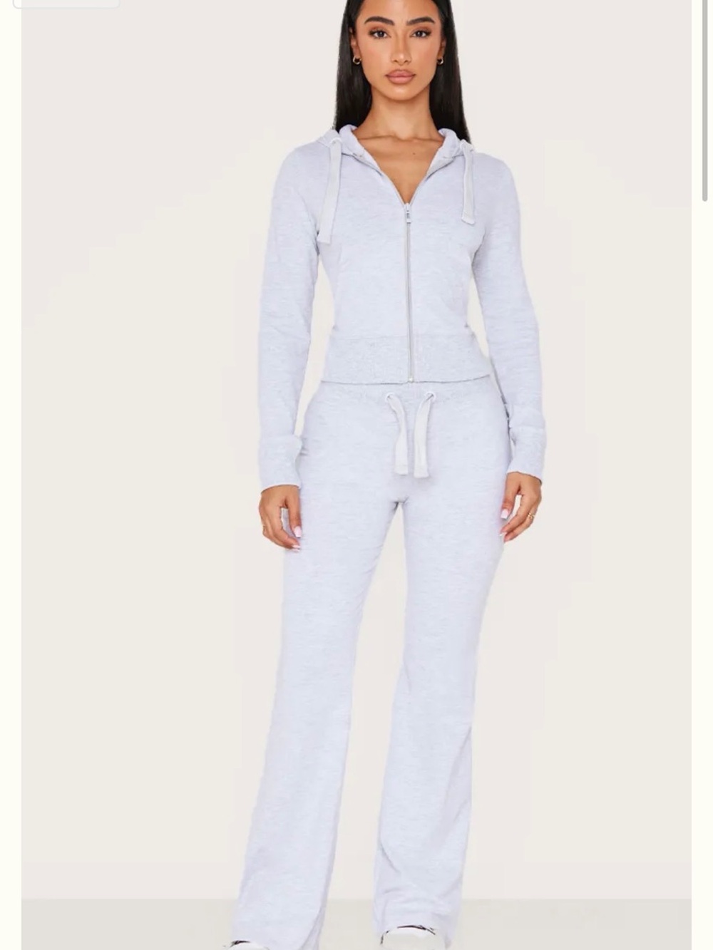 PrettyLittleThing Light Gray Drawstring Joggers